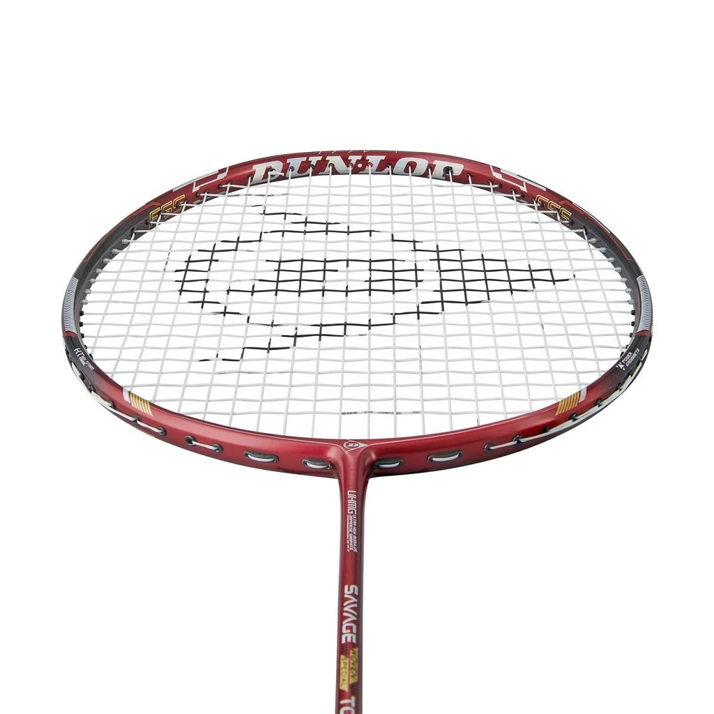 Dunlop Badmintonschläger Nanoblade Savage Woven Special Tour (ausgewogen/steif/88g) Rot - Besaitet - 3 Dunlop Badmintonschläger Nanoblade Savage Woven Special Tour (ausgewogen/steif/88g) Rot - Besaitet - – Bild 3