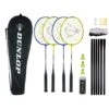 Dunlop Federball-Set Nitro Star SS 1.0 (4x Schläger, 3x Bälle, 1x Tragetasche, Netz) - 1 Set