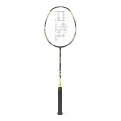 RSL Badmintonschläger Nova 05 (ausgewogen, Flexibel) Schwarz/gelb/violett - Besaitet -