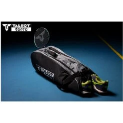 Talbot Torro Racketbag (Schlägertasche, 2 Hauptfächer, Rucksackfunktion) Schwarz/grau -Yonex Verkäufe Talbot Torro Racketbag Schlaegertasche schwarz 65071 1200x1200 1