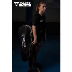 Talbot Torro Racketbag (Schlägertasche, 2 Hauptfächer, Rucksackfunktion) Schwarz/grau -Yonex Verkäufe Talbot Torro Racketbag Schlaegertasche schwarz 65071 1 800x800 1