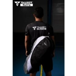 Talbot Torro Racketbag (Schlägertasche, 2 Hauptfächer, Rucksackfunktion) Schwarz/grau -Yonex Verkäufe Talbot Torro Racketbag Schlaegertasche schwarz 65071 2 792x792 1