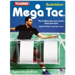 Tourna Mega Tac Badminton Overgrip 2er Weiss