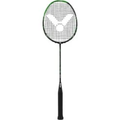 Victor Badmintonschläger Ultramate 7 (ausgewogen, Steif) Schwarz/grün - Besaitet -