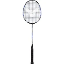 Victor Badmintonschläger V-4000 Wave Tech (88g/kopflastig/mittel) Schwarz/blau - Besaitet -