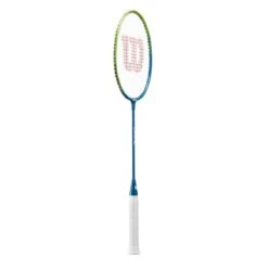Wilson Badmintonschläger Champ 90 (kopflastig, Steif) Blau/grün - Besaitet -