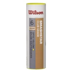 Wilson Badmintonbälle Smashstar Nylon Gelb Dose 6er