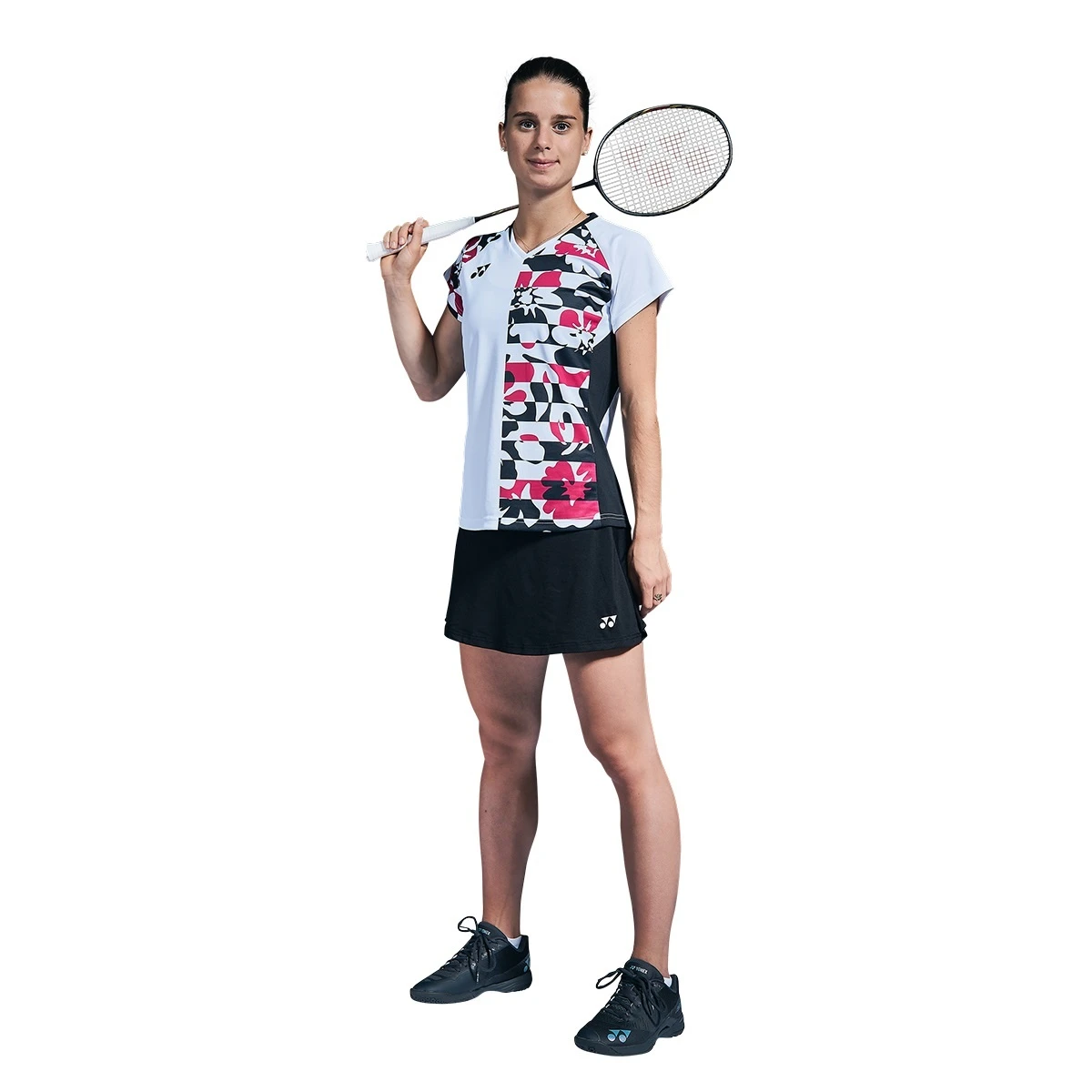 Yonex Badminton-Shirt V-Neck Tournament (offizielles Shirt Der Nationalmannschaft) 2023 Weiss Damen 3 Yonex Badminton-Shirt V-Neck Tournament (offizielles Shirt Der Nationalmannschaft) 2023 Weiss Damen – Bild 3