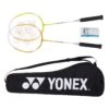 Yonex Federball Schläger-Set GR505 (2 Schläger, 3 Bälle, 1 Tasche) - Besaitet -