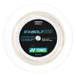 Yonex Badmintonsaite Exbolt 63 (Kontrolle) Weiss 200m Rolle