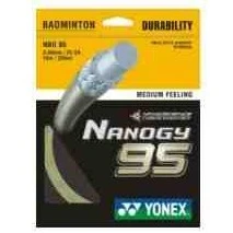 Yonex Badmintonsaite Nanogy 95 (Haltbarkeit+Power) Silber 10m Set